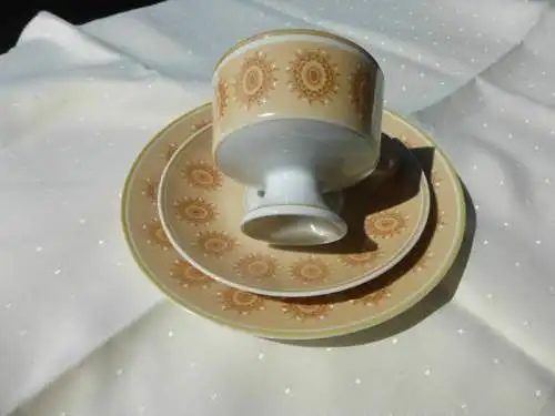 Sammeltasse Fine China Lichte DDR Gedeck 3 tlg. Vintage