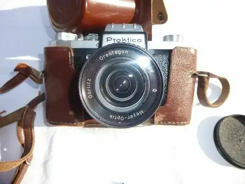 Praktica FX2 Kamera Meyer Optik 2,8/29 Objektiv Fotoapparat + Etui Hülle + Extra