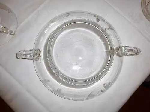 Desert/ Kompott Service aus Glas Weinrebenschliff 12 Pers Vintage