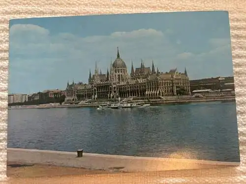 [Echtfotokarte farbig] Budapest, Országház, Parlament, Parliament. 