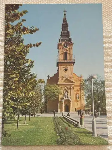 [Echtfotokarte farbig] Kiskunfélegyháza. r.k. Templom (XVIII.-XIX. sz.),
Römisch- Katholische Kirche (XVIII.-XIX. Jh.)
Rom. Cath. Curch. 