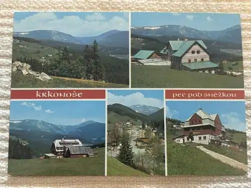 [Echtfotokarte farbig] Krkonose - PEC pod Znezkou -  Riesengebirge. 