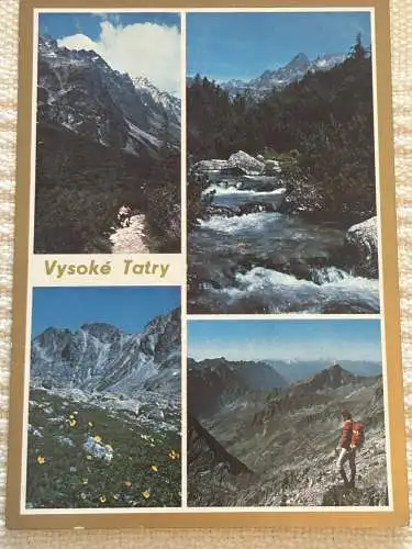 [Echtfotokarte farbig] Vysoké Tatry - Hohe Tatra, The High Tatras, Predna Basta 2366 m, a Satan 2416 m, Volovec Mengusovsky 2227 m. 