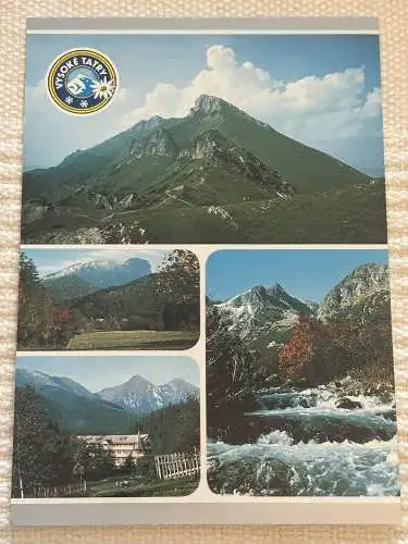 [Echtfotokarte farbig] Vysoké Tatry - Hohe Tatra, The High Tatras, Zdiarska Vidla 2142 m, Novy 2009 m, a Muran 1890 m, Zotavovna ROH Tatra. 