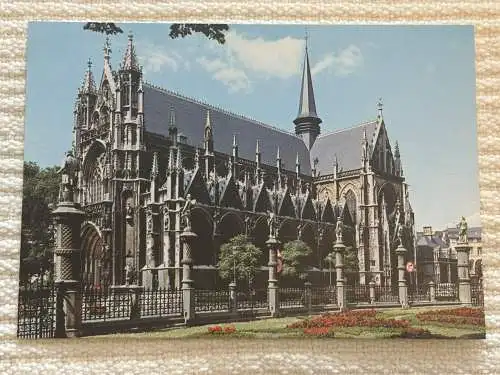 [Echtfotokarte farbig] Brussels - Brüssel - Bruxelles, Eglise Notre Dame du Sablon, The Sablon Church, Kirche Notre Dame du Sablon. 
