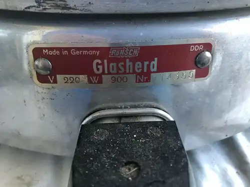 DDR - Backform-elektrischer Glasherd - Fa. Rönsch