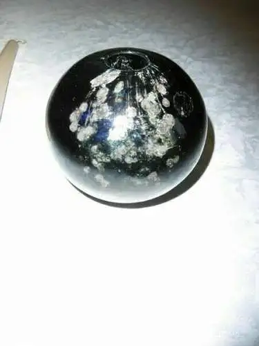 Kerzenhalter Kerzenständer Kugelform schwarz runde Form Stein echter Naturstein
