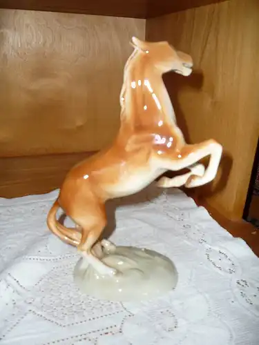 Porzellan Figur Pferd Hengst Royal Dux CSSR Czechoslovakia 20 cm