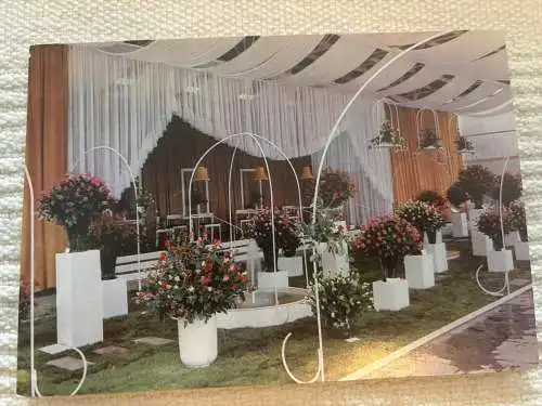 [Echtfotokarte farbig] 10 Jahre Iga 1961 - 1971 Rosenschau, Internationale Gartenbauausstellung der DDR, Erfurt. 