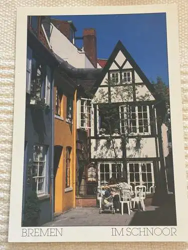 [Echtfotokarte farbig] Bremen - Im Schnoor. 
