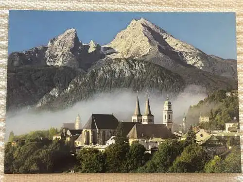 [Echtfotokarte farbig] Berchtesgaden mit Watzmann 2713 m. 