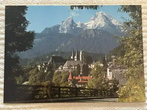 [Echtfotokarte farbig] Berchtesgaden und Wartzmann. 