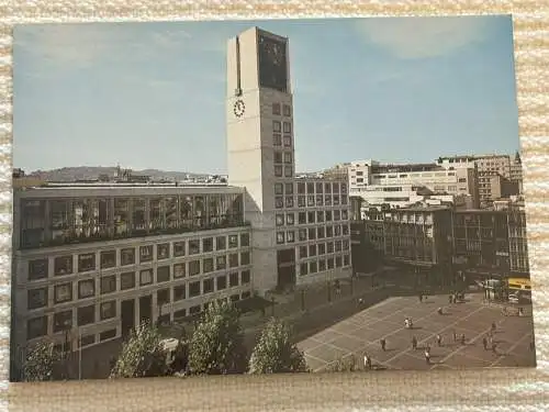 [Echtfotokarte farbig] Stuttgart, Neues Rathaus, erb. 1954-56. 