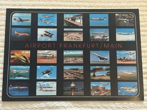 [Echtfotokarte farbig] Airport Frankfurt / Main. 