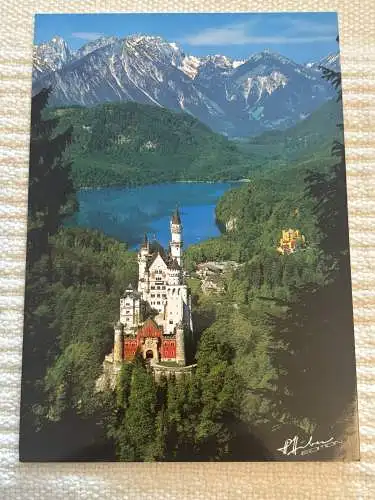 [Echtfotokarte farbig] Königsschlösser - Royal Castels, Neuschwanstein und Hohenschwangau. 