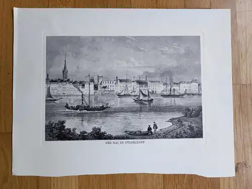 Kunstdruck "Der Kai zu Düsseldorf"