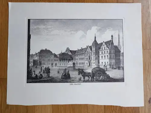 Kunstdruck "Der Markt" Düsseldorf