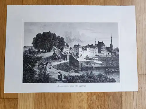 Kunstdruck "Düsseldorf vom Hofgarten"