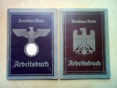 Kleines Konvolut: Arbeitsbücher, Urkunden, Fotos, Feldpost Deutsches Reich WKII