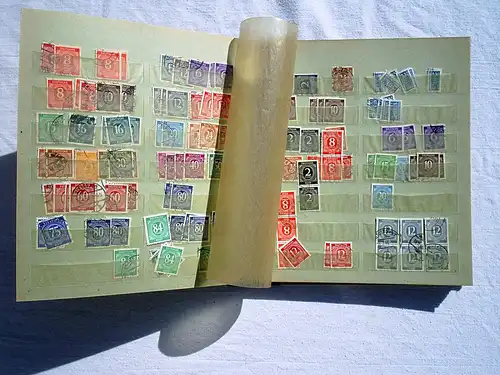 Briefmarkenalbum, Album mit Briefmarken aus Rheinland-Pfalz, Baden und der französischen Besatzungszone