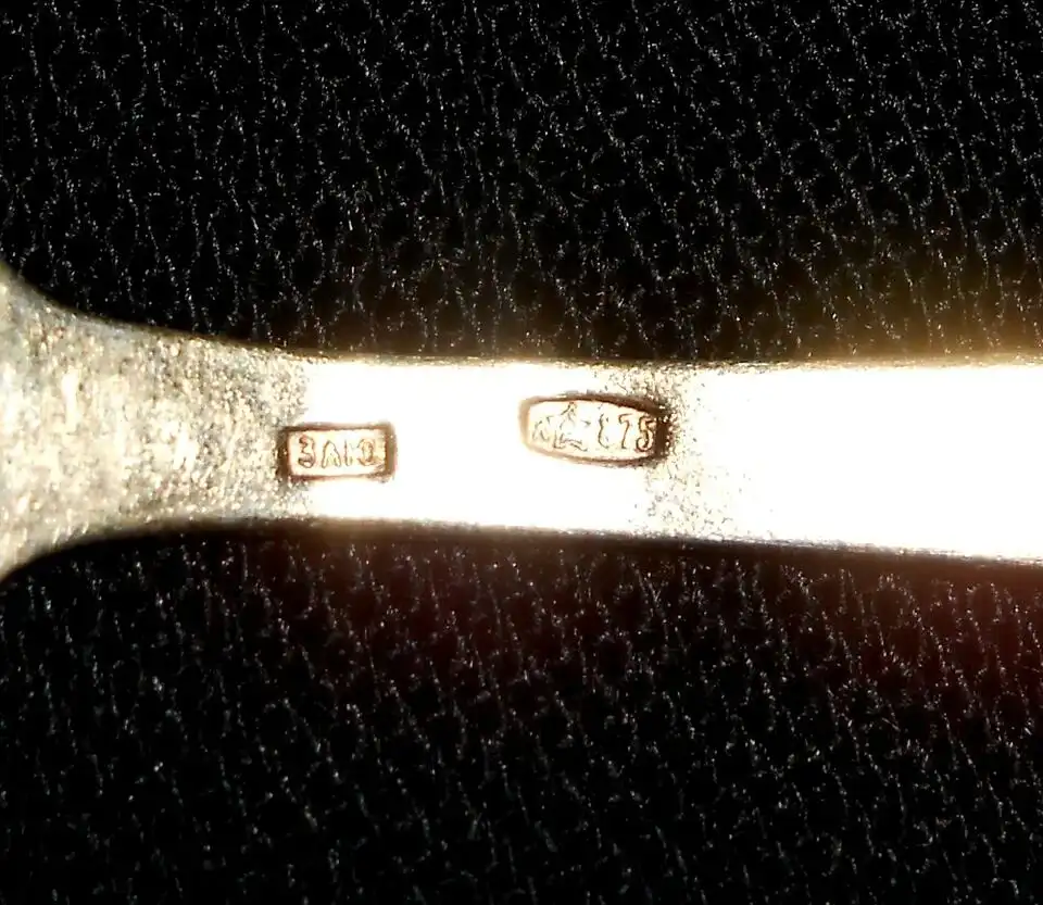 6 Teelöffel Kaffeelöffel 875er Silber Emaille UdSSR 3