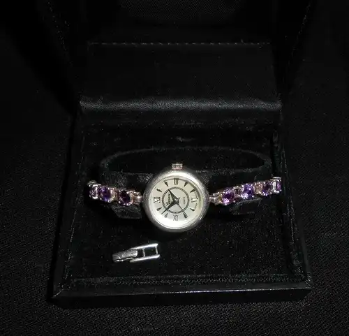 Lassiere Damenuhr Silber 925 Amethyst