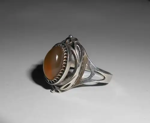 Karneol Ring aus der UdSSR 925 Silber Gr. 16,5