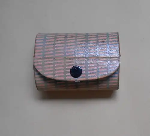 Vintage Doppel Lippenstiftetui Leder mit Innenspiegel Lippenstiftbox