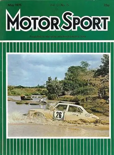 Motor Sport - Mai 1975: Anderson/Hertz Peugeot 504 Safari Rallye, Jaguar E-Type, Gruppe 5 Racing, Renaul 30 TS, Thruxton F2,  ... 