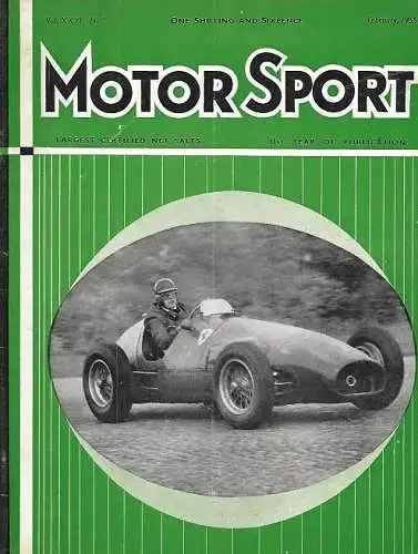 Motor Sport - Februar 1955: Motorsportergebnisse 1954 weltweit, Exeter Trial, Triumpf TR2, Boxing Day Brands Hatch,  ... 
