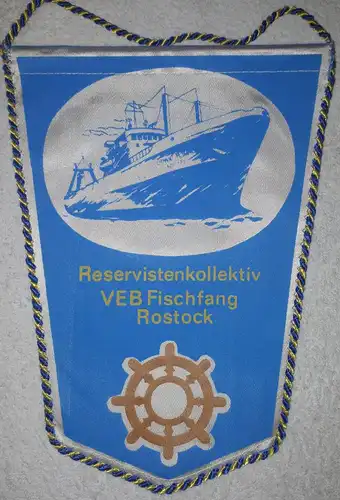 Wimpel Reservistenkollektiv VEB Fischfang Rostock