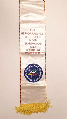 DDR Wimpel VII. Sportfest/ IX. Spartakiade Leipzig 83