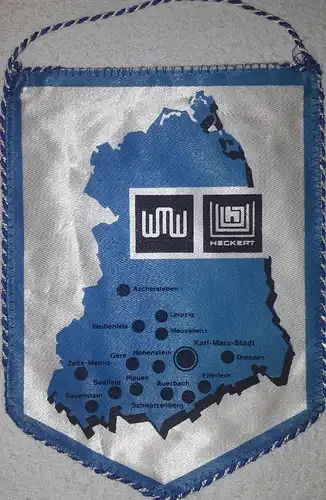 Wimpel "Betriebe des Werkzeugmaschinenkombinates Heckert"