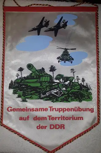 Wimpel "Gemeinsame Truppenübung auf dem Territorium der DDR"