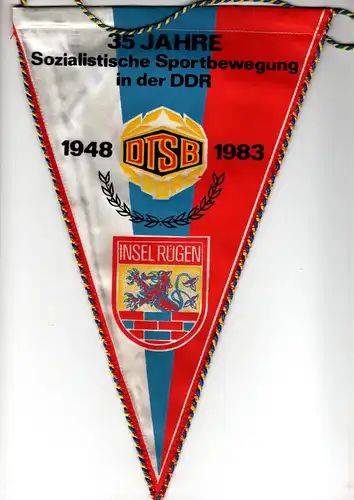 DDR Wimpel 35 Jahre Sozialistische Sportbewegung in der DDR