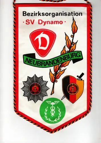 DDR Wimpel Bezirksorganisation SV Dynamo Neubrandenburg