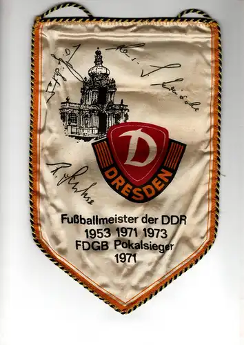 Wimpel Dynamo Dresden Fußballmeister der DDR