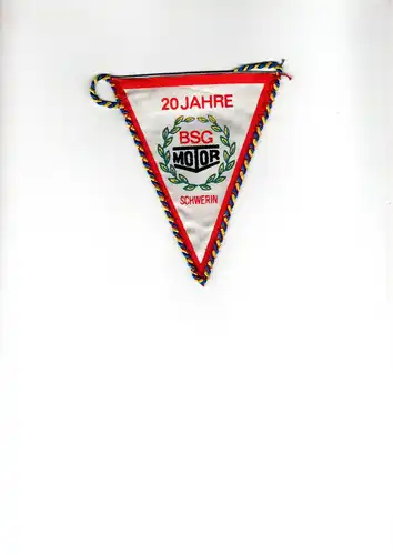 Wimpel 20 Jahre BSG Motor Schwerin