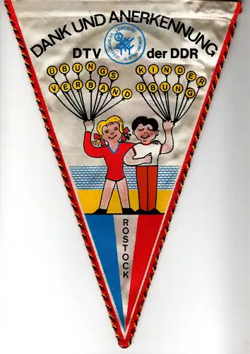 Wimpel DTV DDR Dank und Anerkennung