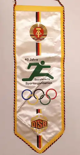 DDR Wimpel 40 Jahre Sozialistische Sportorganisation