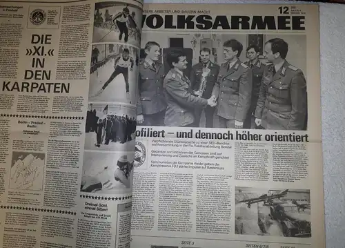 Volksarmee Zeitung der NVA DDR Gebundene Ausgabe Jahrgang 1987. 