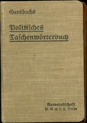 Robert Gersbach: Politisches Taschenwörterbuch. 