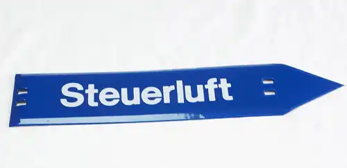 Rohrleitungskennzeichnungsschild Steuerluft Blech emailliert 37 x 7,5 cm