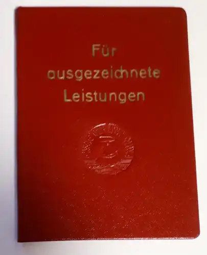 Urkunde Für ausgezeichnete Leistungen 1964
