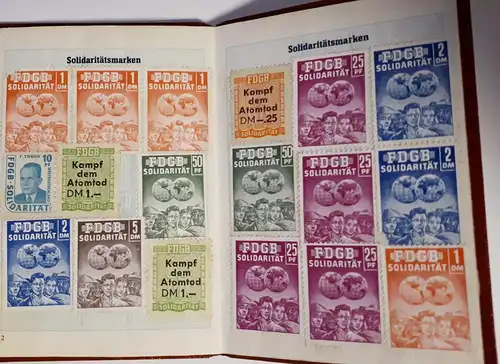 DDR Mitgliedsbuch FDGB 1955 - 1959