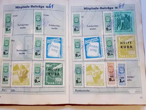 Mitgliedsbuch 1960 - 1969 FDGB