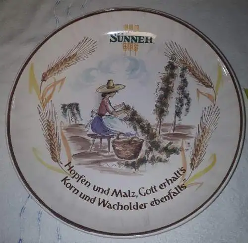 Wandteller Sünner Brauerei Köln Ulmer Keramik