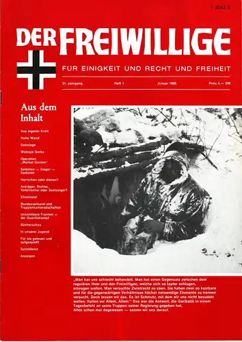 Der Freiwillige Heft 1 1985