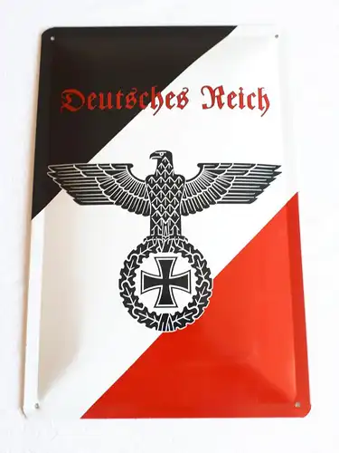 Blechschild " Deutsches Reich " 30 x 20 cm hochkant