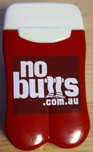 Taschenaschenbecher Plastik "no butts" zum anklippen